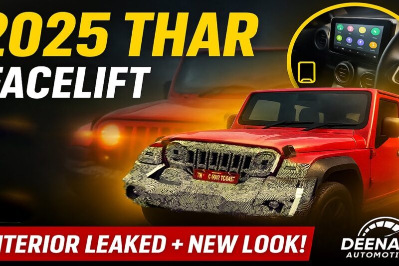 2025 Mahindra Thar Facelift Revealed: Exciting Interior Leaks, Enhanced Features, and Launch Insights: