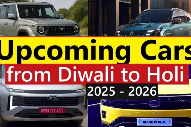 Upcoming Car Launches from Diwali 2025 to Holi 2026 in India