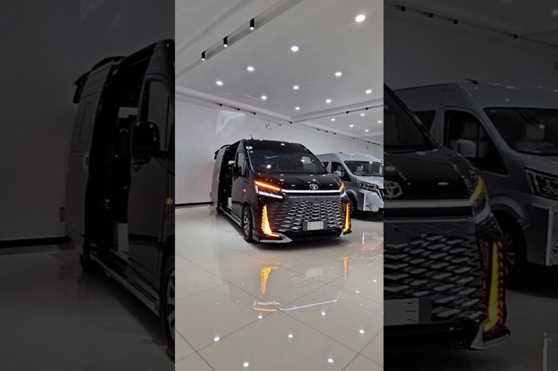Black Knight 2025 Toyota Hiace Caesar Crown Luxury Edition 🔥❤️ #shorts