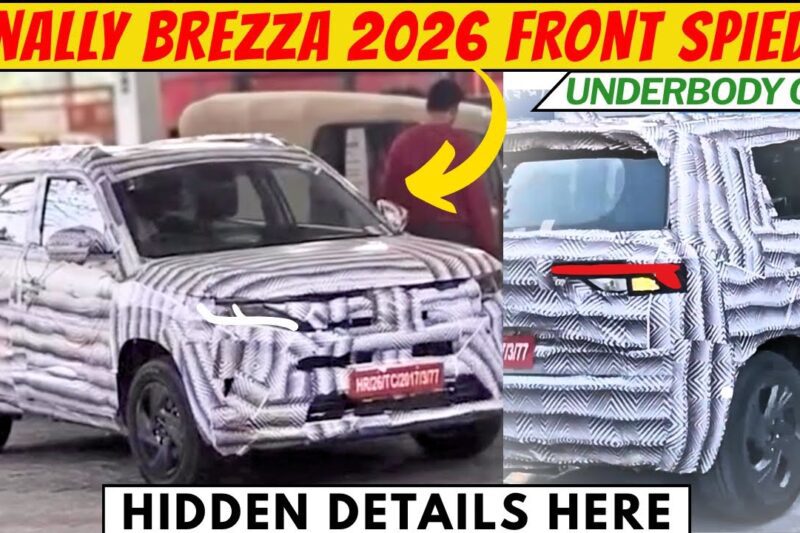 GOOD NEWS🚀 BREZZA Facelift 2025 Front Spied launch date | brezza 2025 features | brezza mileage 2025