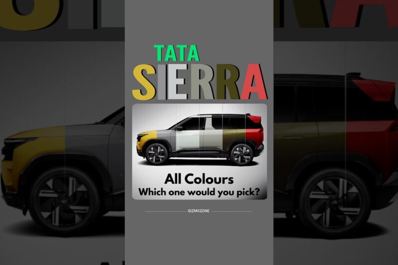 Tata Sierra All Colours Options | New Tata Sierra Colour Variants 2025