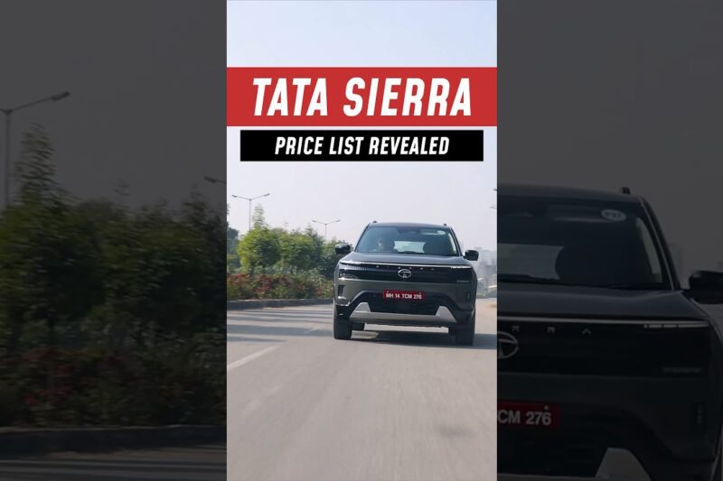 Tata Sierra 2025 Price List Launched in just 11.49 To 17.99 Lakhs !!