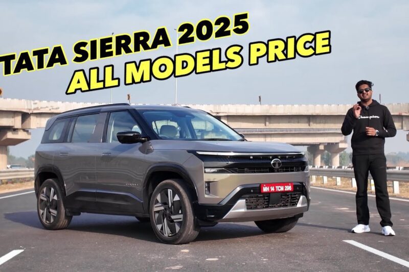 Tata Sierra 2025 Price List Revealed For Smart, Pure & Adventure Plus – Standard Features & Price ?