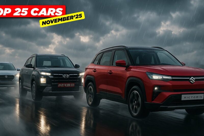 Top 25 selling Cars in india November 2025