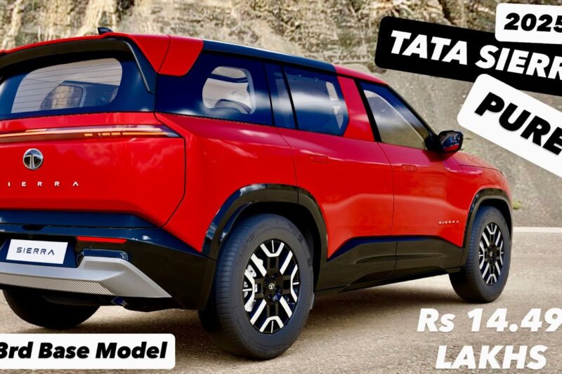 2025 TATA SIERRA PURE+ 😍 SIERRA 3rd BASE MODEL ❤️ Rs14.49 LAKHS | BEST VFM MODEL | SIERRA PURE PLUS