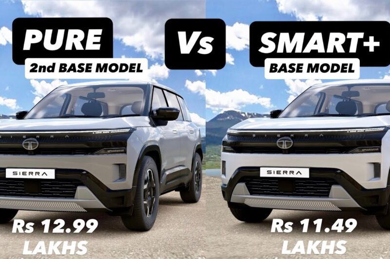 2025 TATA SIERRA SMART+ Vs SIERRA PURE | BASE Vs 2ND BASE 😍 Rs11.49 & Rs12.99 LAKHS ❤️ PURE VS SMART