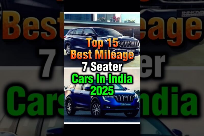 Top 15 Best Mileage 7 Seater Cars In India 2025 #shorts
