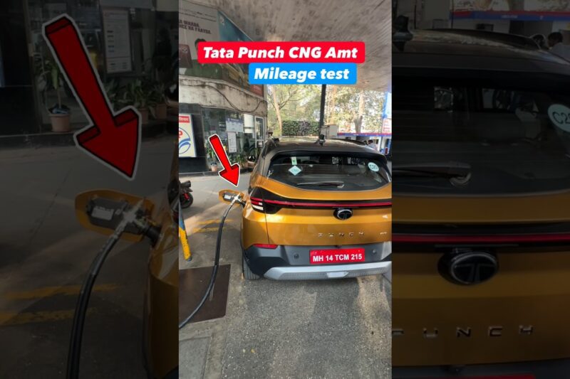 2026 New Tata Punch Facelift CNG Mileage Test AMT Variant #shorts