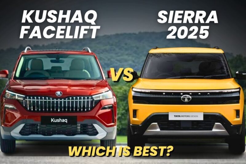 Skoda Kushaq Facelift 2026 vs Tata Sierra 2025 | Which is Best? | Kushaq facelift 2026 vs sierra
